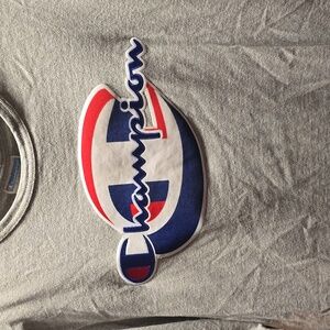 Champion Heather Gray Tee with Logo